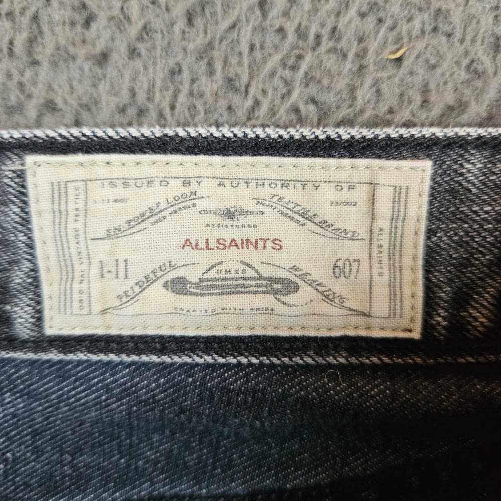 AllSaints Carson Boyfit Shorts Gray Distressed Denim Cut‎ Off Womens Size 31 - Picture 5 of 8
